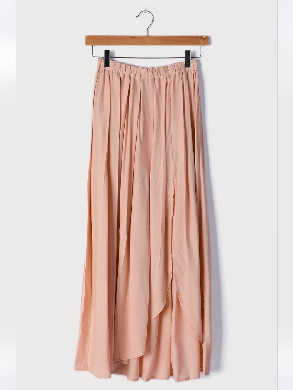 Lulus Light Pink Pleated Maxi Skirt With Slit Size Large - Picture 4 of 11